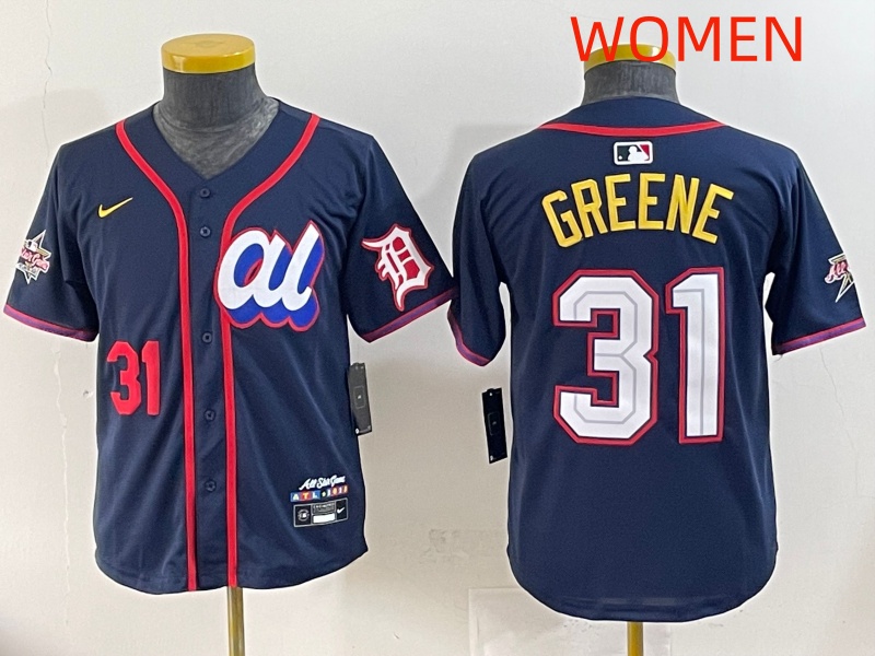 women 2025 Detroit Tigers 31 Greene Drak Blue All star Nike MLB Jersey style 3